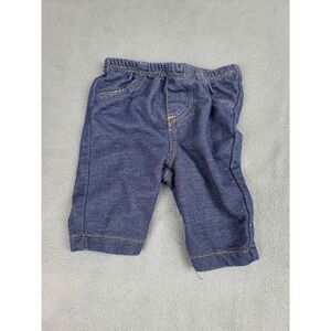 Carter‎ Denim Jeans Baby NB Blue Lightweight Elastic Waist Soft Safe Trousers